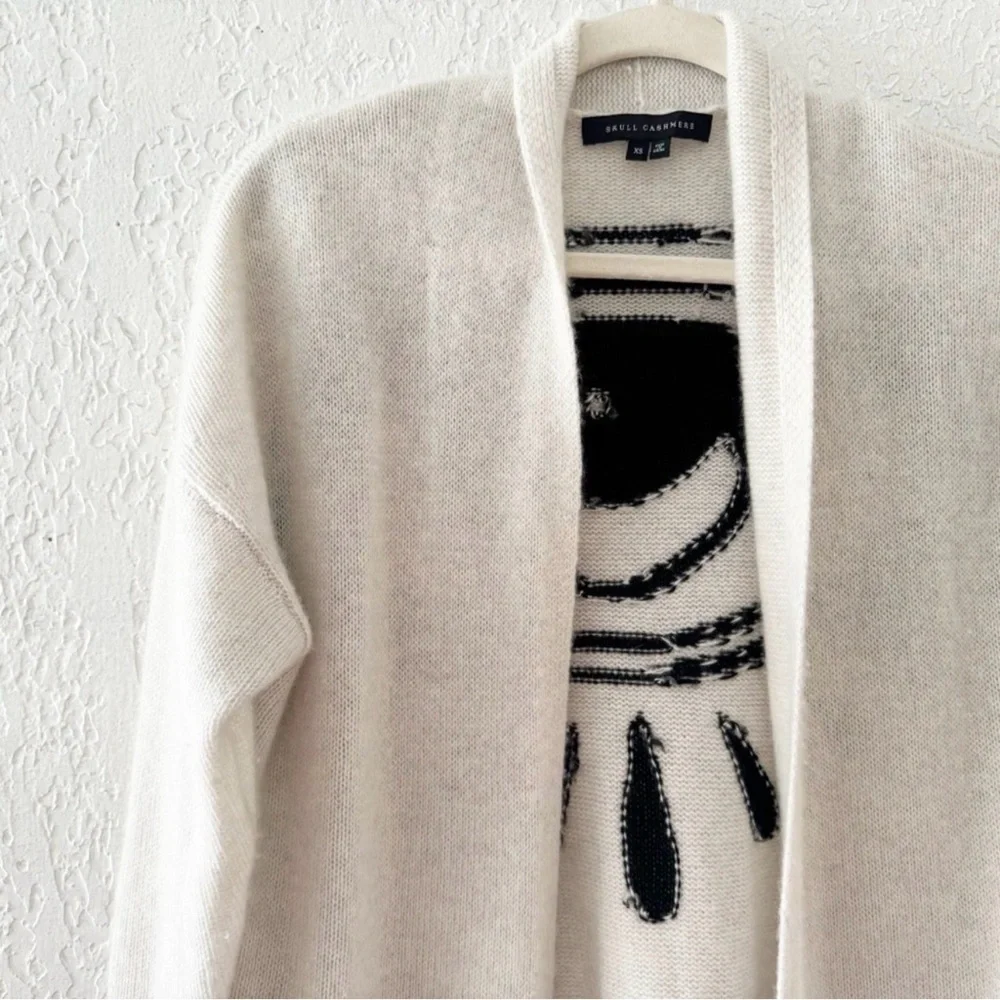 Skull Cashmere Jansen Eye Duster Cardigan Sweater XS Cashmere Boho Celestial